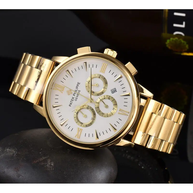 В стиле Patek Philippe можно вращать мужские часы с тремя глазами которые соответствуют