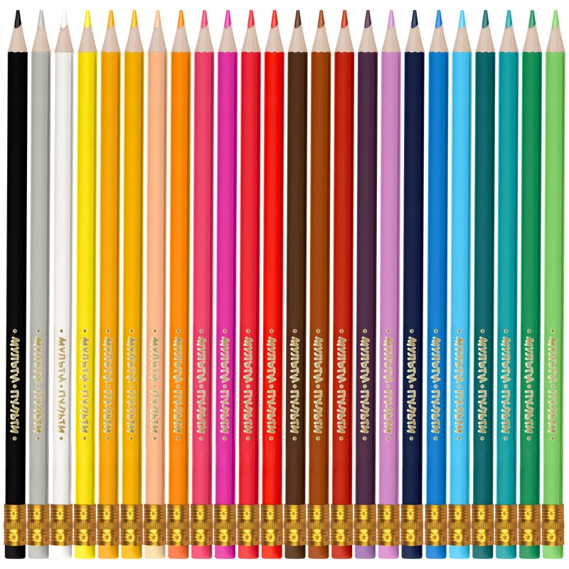 Карандаши цветные пластиковые Мульти-Пульти &quotЕнот в Венеции&quot 24цв. с ластиком |