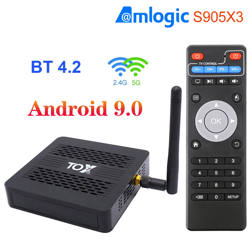 

UGOOS New TOX1 Amlogic S905X3 Android 9.0 TV Box 4GB 32GB Set top box 2.4G 5G WiFi Bluetooth 1000M 4K TVBOX VS X96 Max Plus