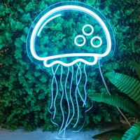 jellyfish neon sign personalized led neon signs for bedroom wall usb powered art neon night light acrylic birthday gift decor