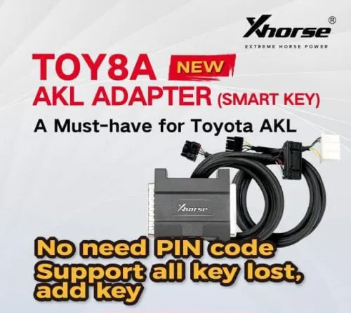 

CNP170 2022 New Xhorse XD8ASKGL Toyota 8A AKL Adapter for 2017-2022 All Keys Lost with VVDI Key Tool Plus Bypass PIN