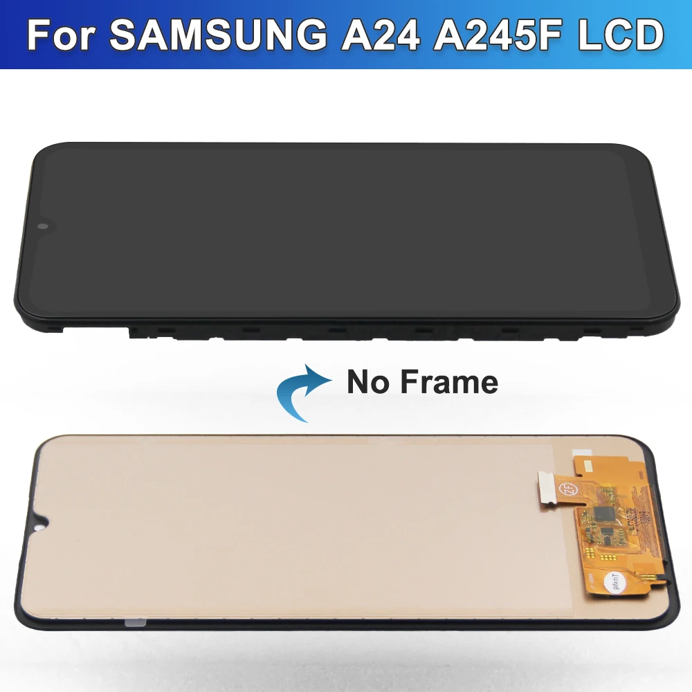 ЖК-дисплей с сенсорным экраном и дигитайзером для Samsung A24 A245 4G A245F A245M A245N рамка
