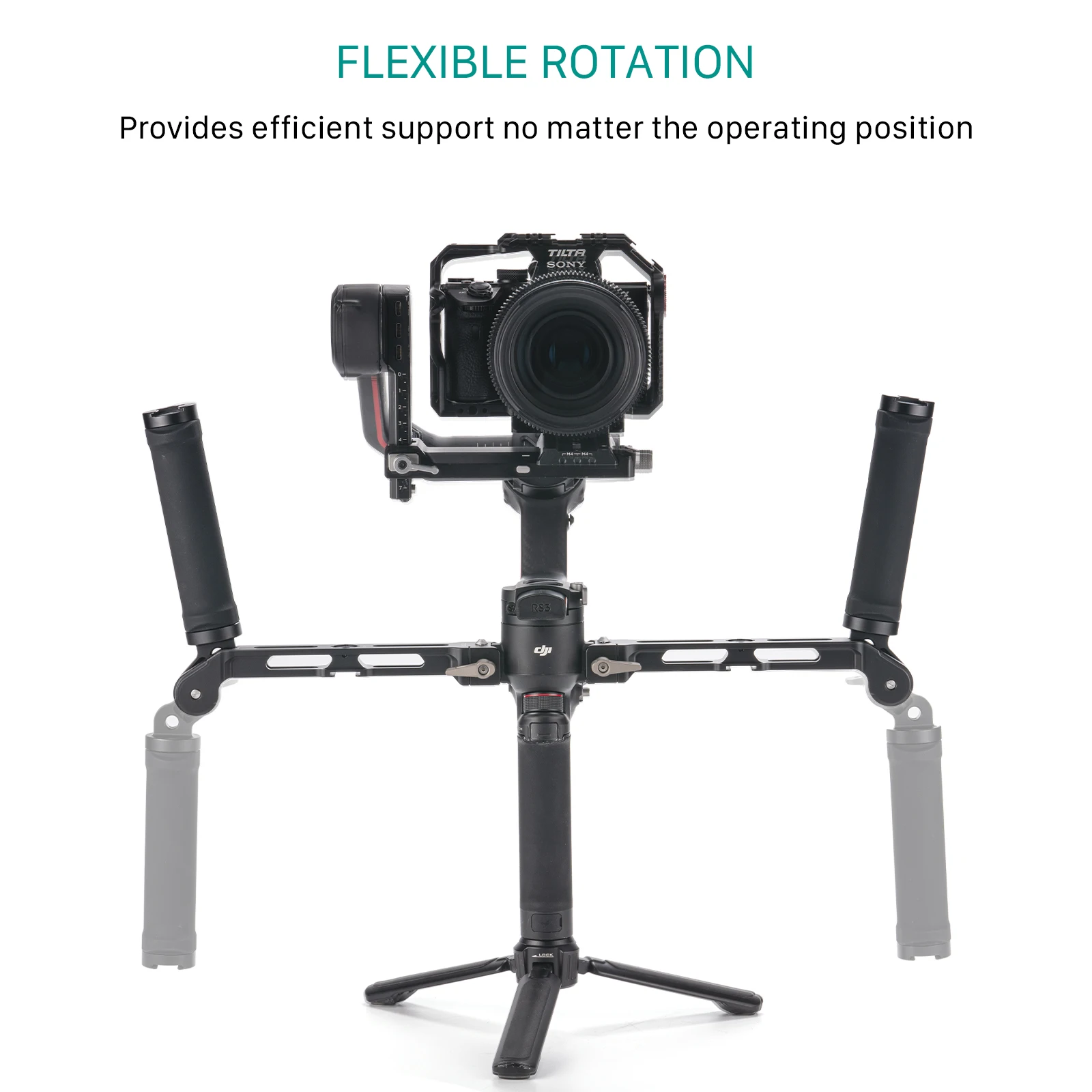 TILTA TGA-DHB2 кронштейн с двумя ручками для DJI Ronin RS2 / RS3 pro Handheld Gimbal комплект стрельбы |