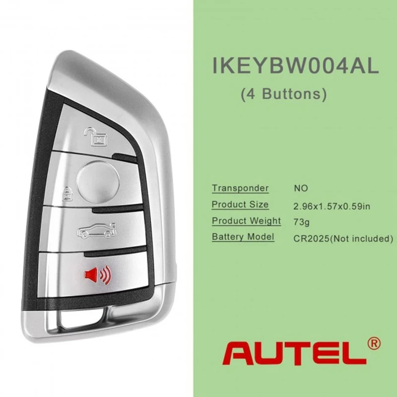 1/2 шт. AUTEL Smart Key BW004AL IKEYBW004AL для BMWWork с программатором ключей MaxiIM KM100, совместимым с 315/433 МГц