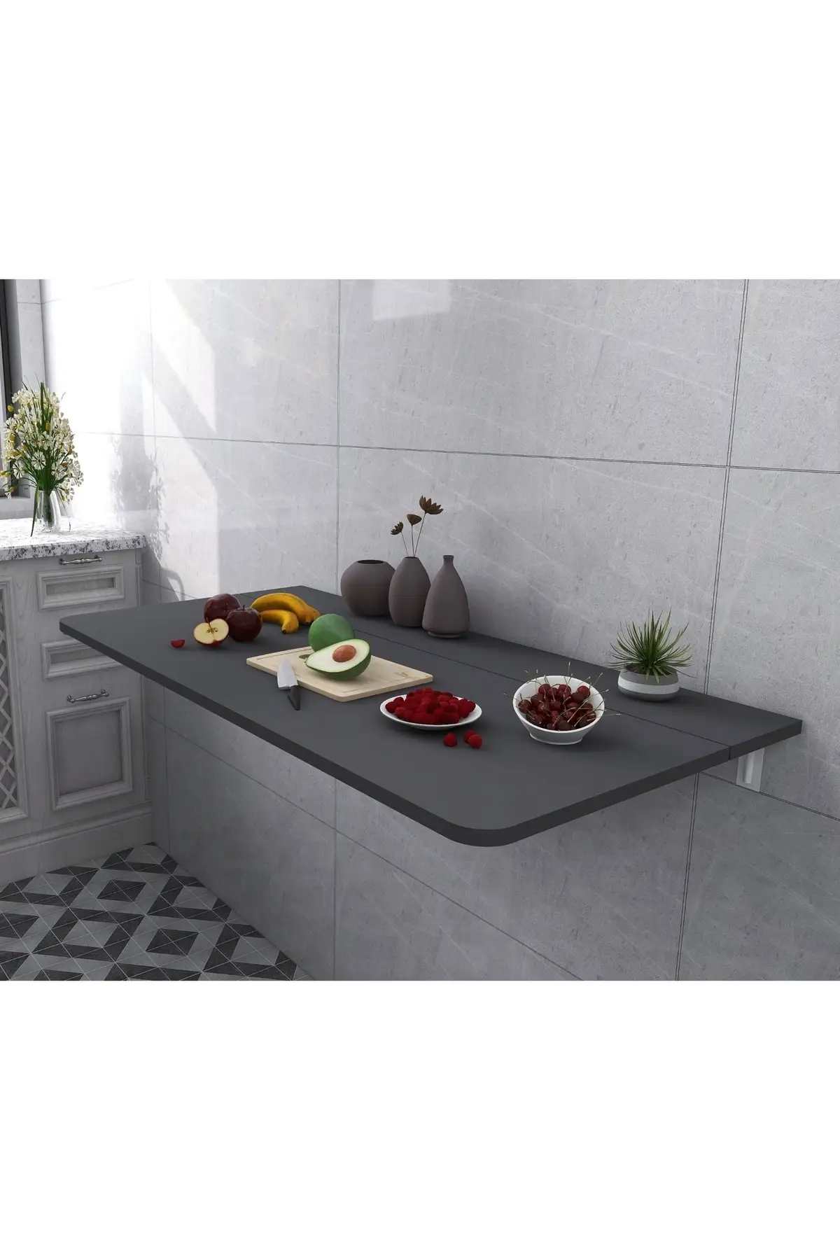 Складной обеденный стол домашняя мебель 6 различных цветов МДФ 45 х90 см