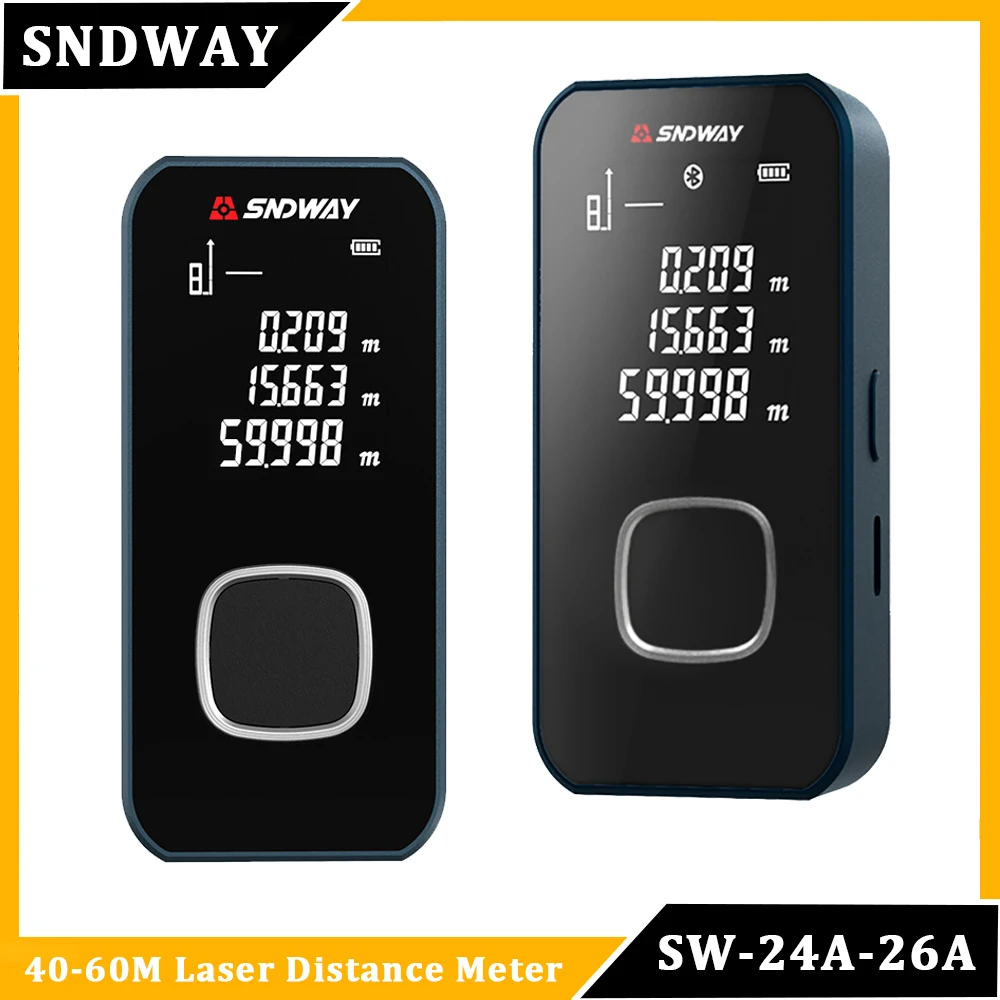 

SNDWAY Laser Distance Meter Rechargeable Rangefinder Digital LCD Laser Measure Meter Professional Multifunctional Range Finder