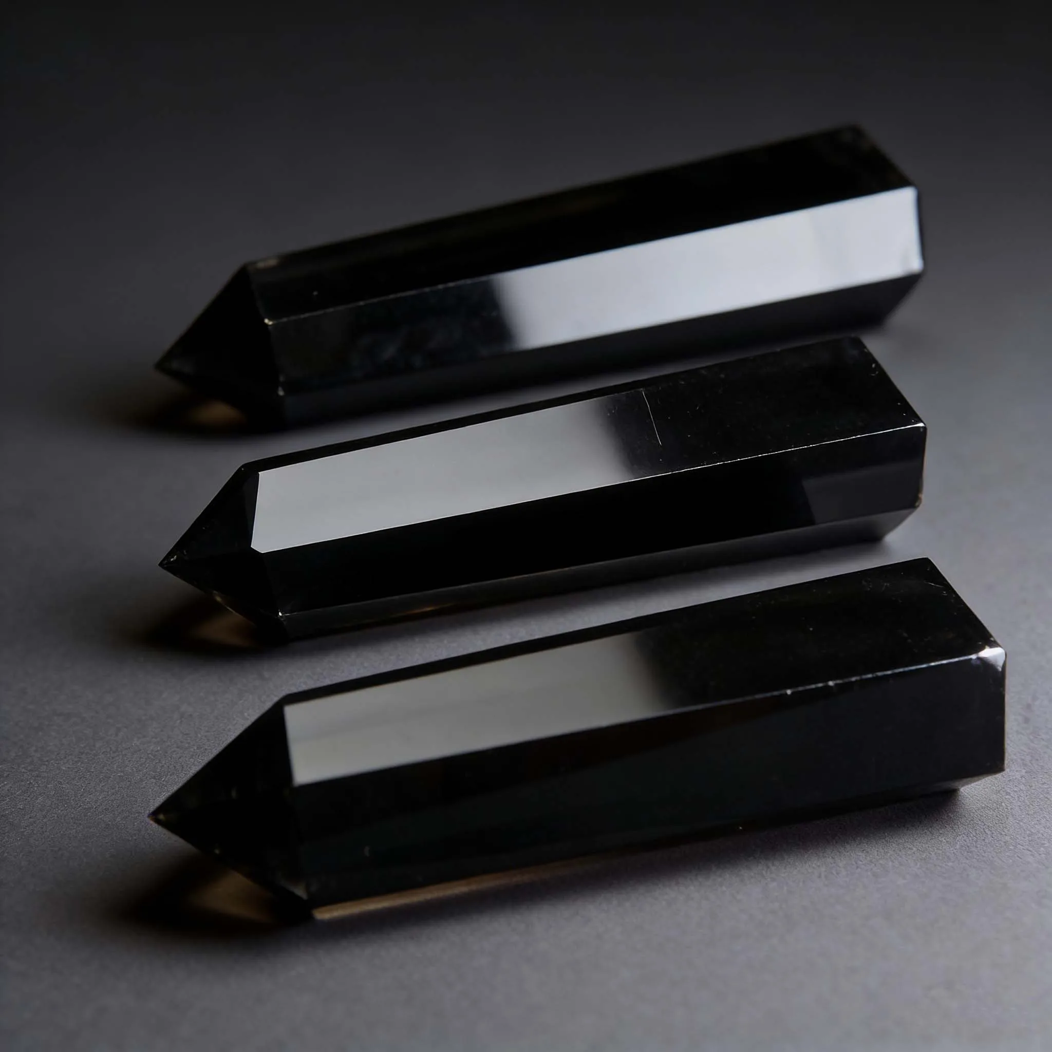 

Нишевая колонна с черным обсидианом, чернильно-черное позолоченное свечение, уникальные чернила, однотонные вертикальные высококачественные успокаивающие украшения