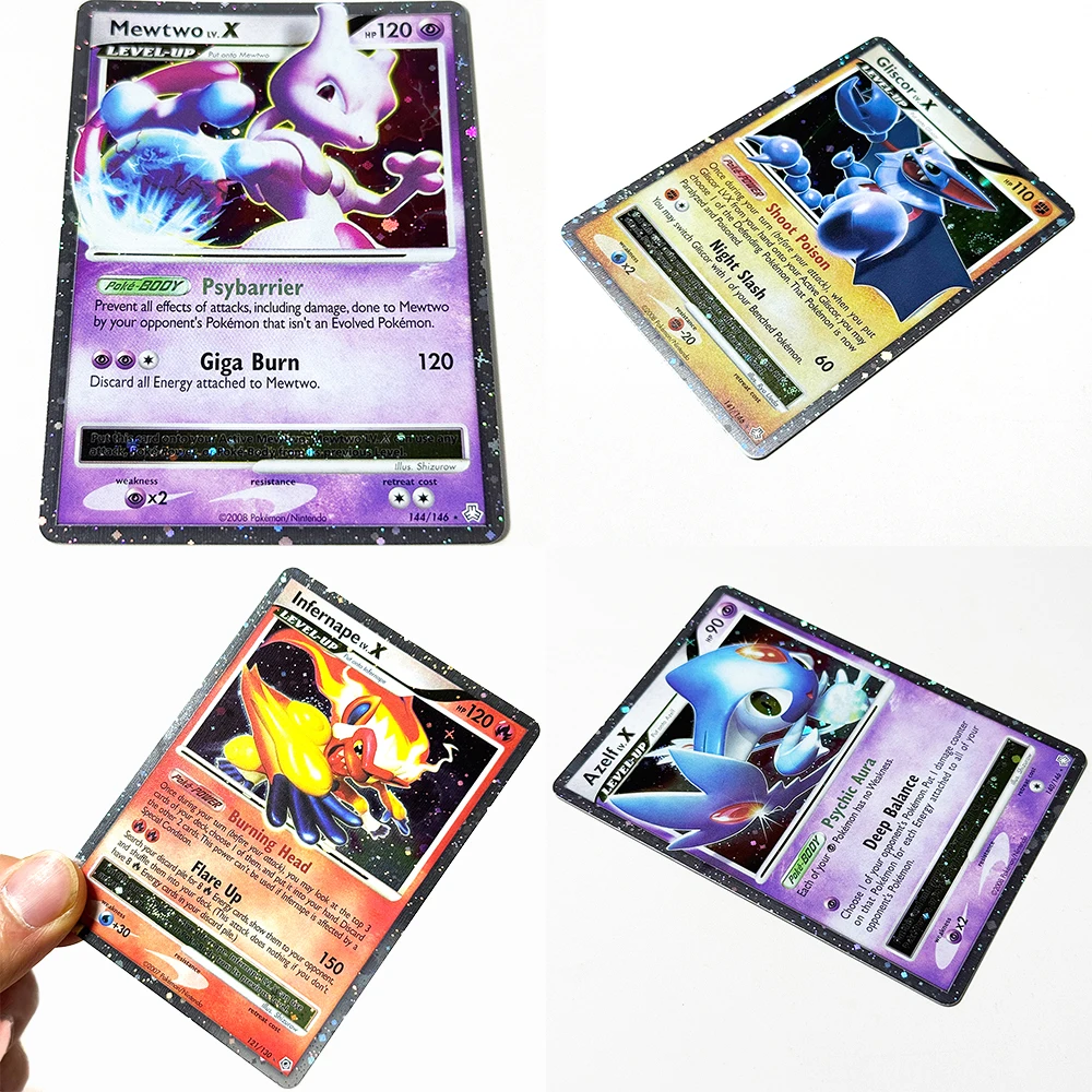 Коллекционные карты PKM Delta Species and Legends Awakened PTCG: Азельф LV.X, МьютвоИнфернэйп LV.X, Драгонайт, Флареон ex (фольгированные, аниме-стиль) (art.: 3920da3febabc) - 3920da3febabc