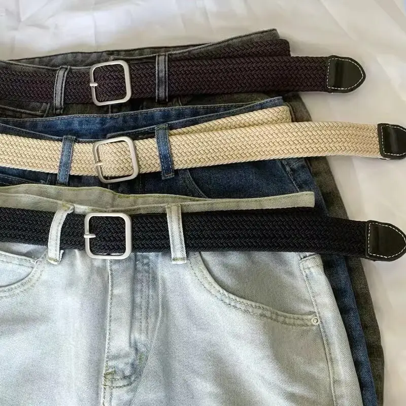 2024 Новый Плетеный Ремень Мужские Брюки Женские Джинсы Пояс Военная Подготовка