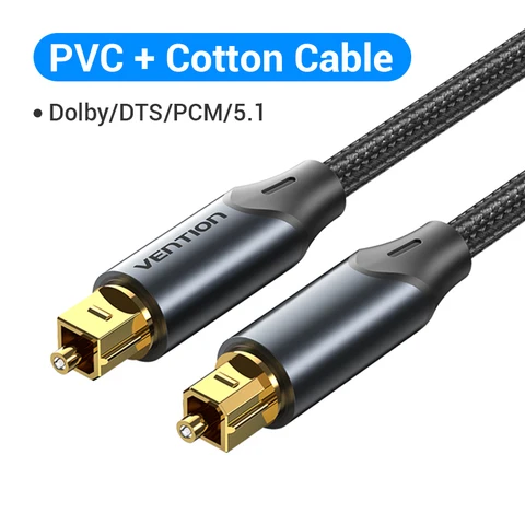 Оптоволоконный аудиокабель Vention Toslink 1м/5м