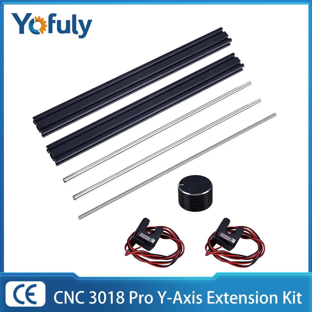 CNC 3018 Pro Y-Axis Extension Kit Upgrade Set For 3018 To 3040 Engraving Machine With 2Pcs Limit Switches For CNC Wood Router