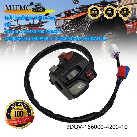 Переключатель левого руля в сборе для CF 400 450 500 520 CF400AZ-3L CF400ATR-3L CF500ATR-9L CF500AU-9L ATV 9DQV-166000-4200-10