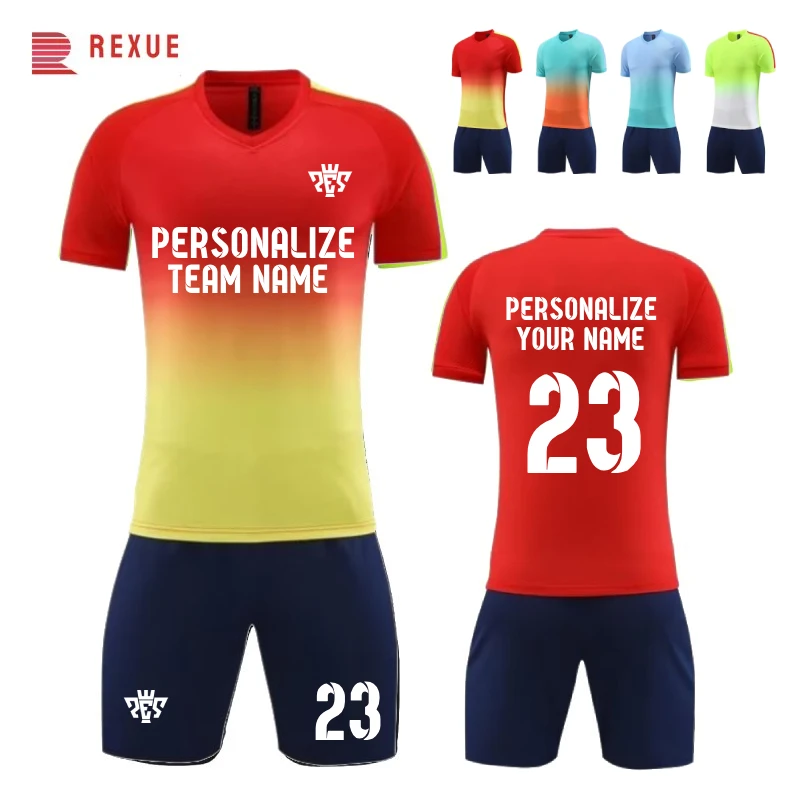 

Customized Children's Football Jersey 23-24 Adult Kids Soccer Uniform Sets Survetement Sport Training Quick Drying Tracksuits