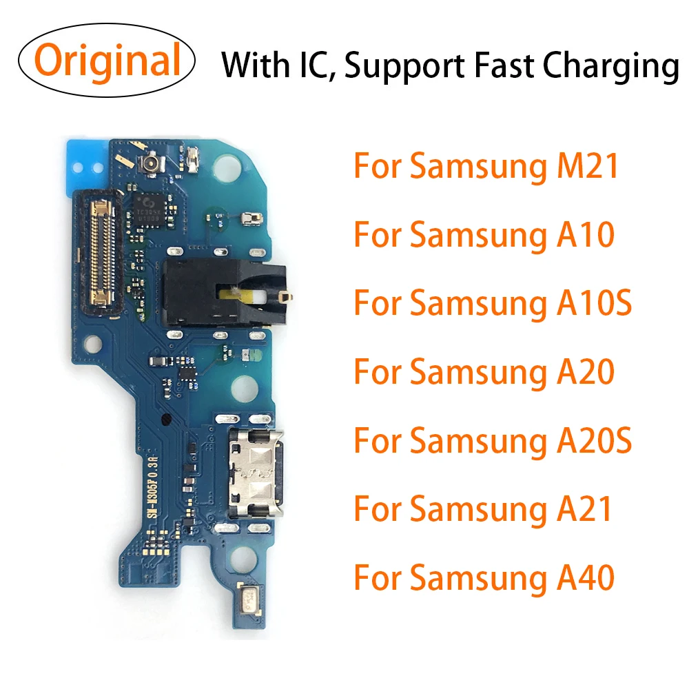 

100% Original USB Charger Charging Port Connector Board Flex Cable For Samsung A10 A10S A20 A20S A21 A30 A40 A50 A105FN M21 A51