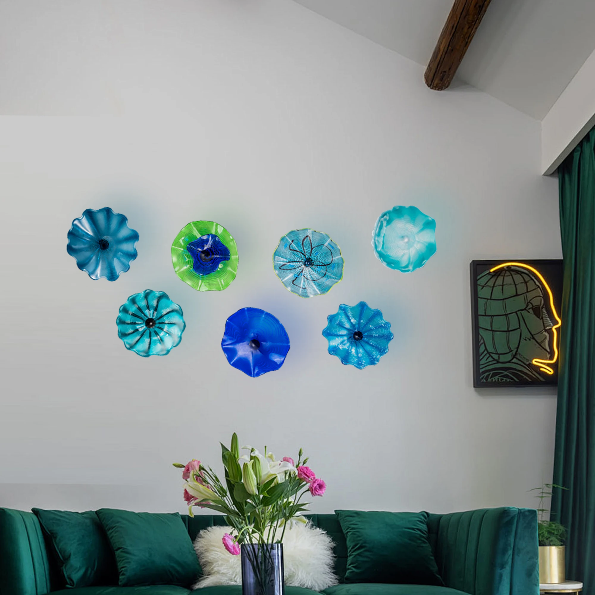 Уникальный дизайн настенные бра LONGREE из стекла ручной работы с круглыми стенами