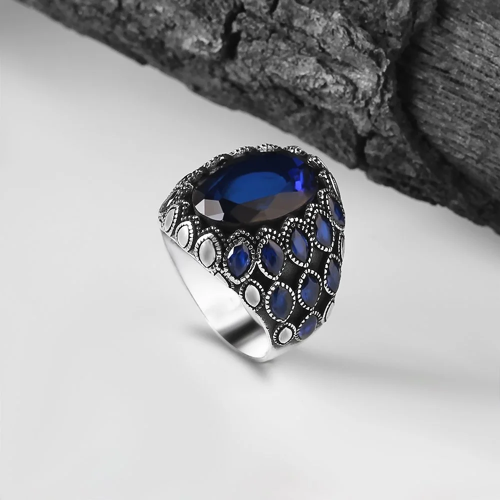

Handmade 925 Sterling silver ring for men jewelry fashion vintage gift onyx agate male ring all sizes