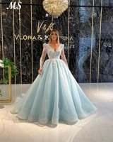 ms ball gown organza sweetheart with appliques exquisite evening dress full sleeves floor length prom gowns for women vestido