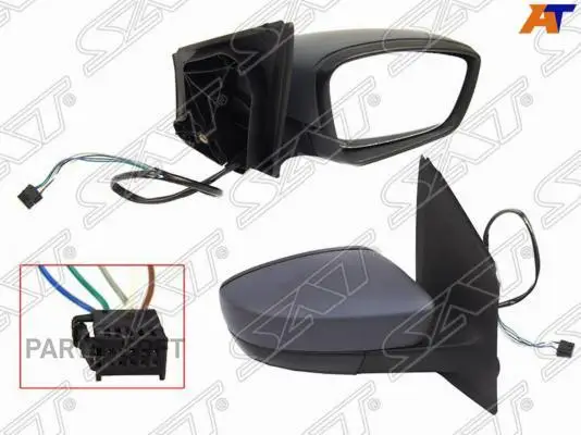 Зеркало VW POLO 09-20 4D RH регул-ка, обогрев, без поворота, 5 конт., 1шт № STVWP5940A1