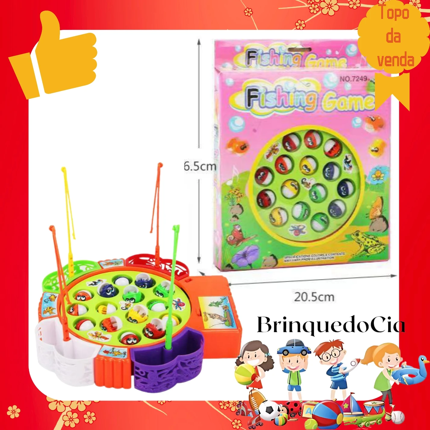

Brinquedo Jogo Infantil Pescaria Pega Peixe Pega Toupeira Pesca Maluca Musica