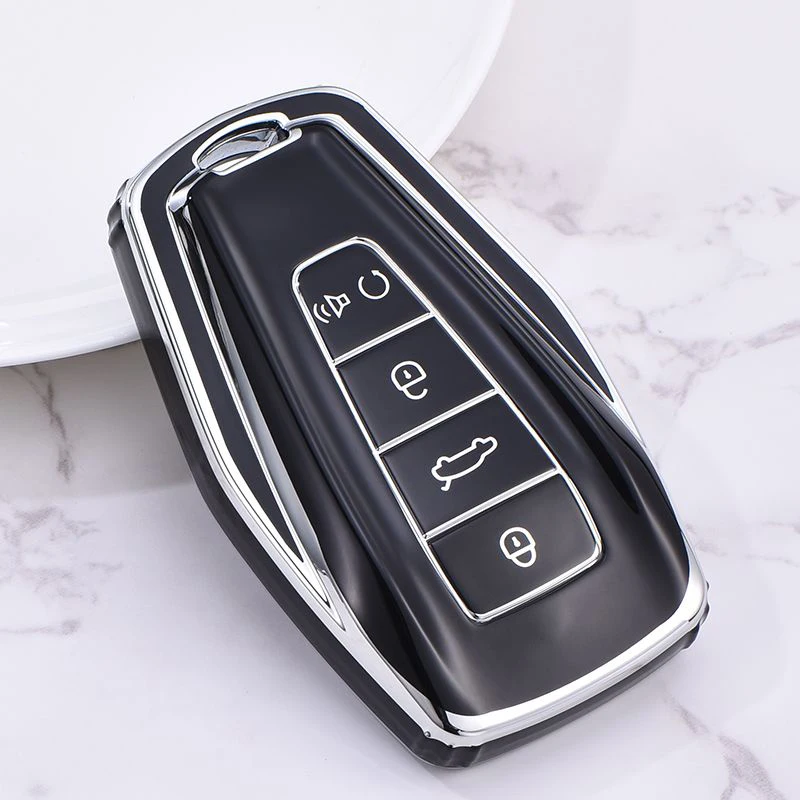 

TPU Car Key Cover Case For Geely Coolray 2019-2020 Atlas Boyue NL3 Emgrand X7 EX7 SUV GT GC9 Borui 4 Buttons Auto Key Protection