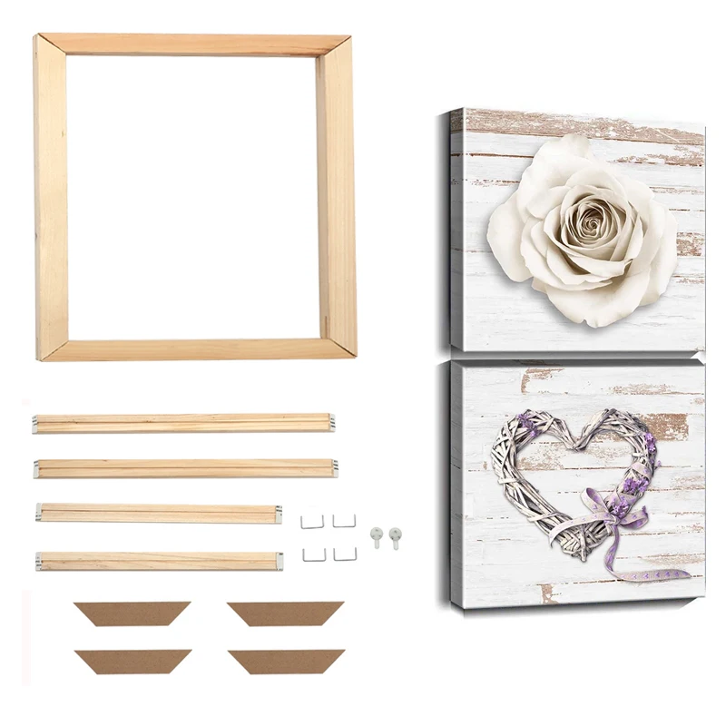 

Square DIY Wood Frame for Canvas Painting Wall Poster Picture 60x60xm 70x70cm Natural Pine Frame Kit Home Decor Cuadro Cadre