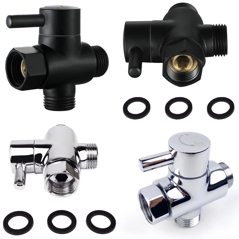 

Латунный рычаг для душа, переключающий клапан для ручной душевой головки или фиксированной распылительной головки, 3-сторонняя универсальная Душевая система, запасная часть