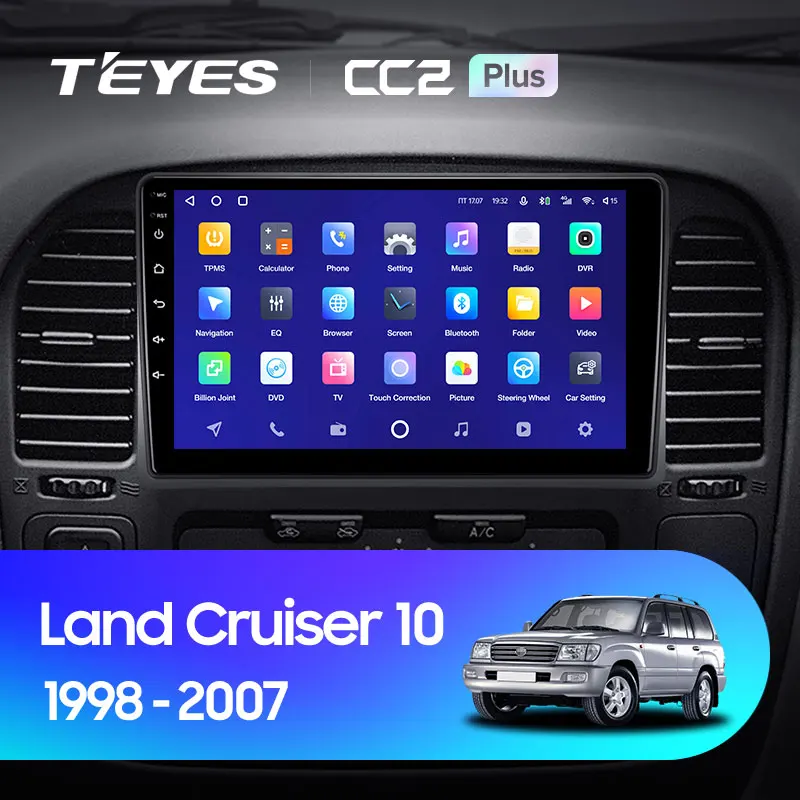 TEYES CC2L и CC2 Plus Штатная магнитола For Тойота Ленд Крузер J100 100 Toyota Land Cruiser 10 1998 - 2007 Android