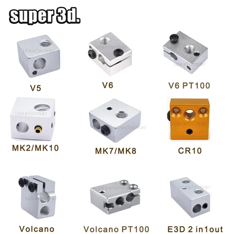3D-блок нагревателя E3D V5 V6 IdeaFormer для 3D-принтеров