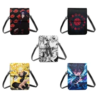 anime sasuke itachi narutos cell phone purse wallet pu leather handbag crossbody bag shoulder bag with adjustable strap