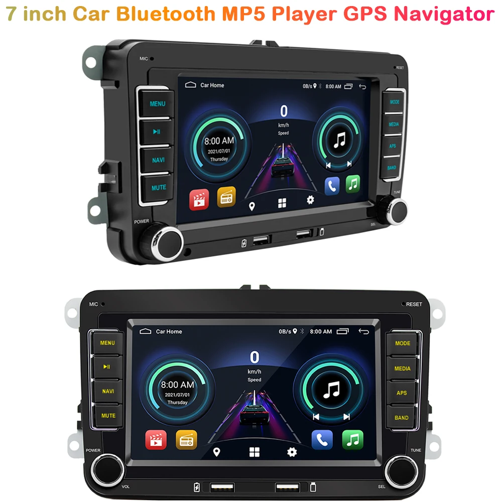 7-дюймовый автомобильный Bluetooth MP5 плеер GPS-навигатор для VW/Passat/Touran/Jetta /MagotanAndroid 10