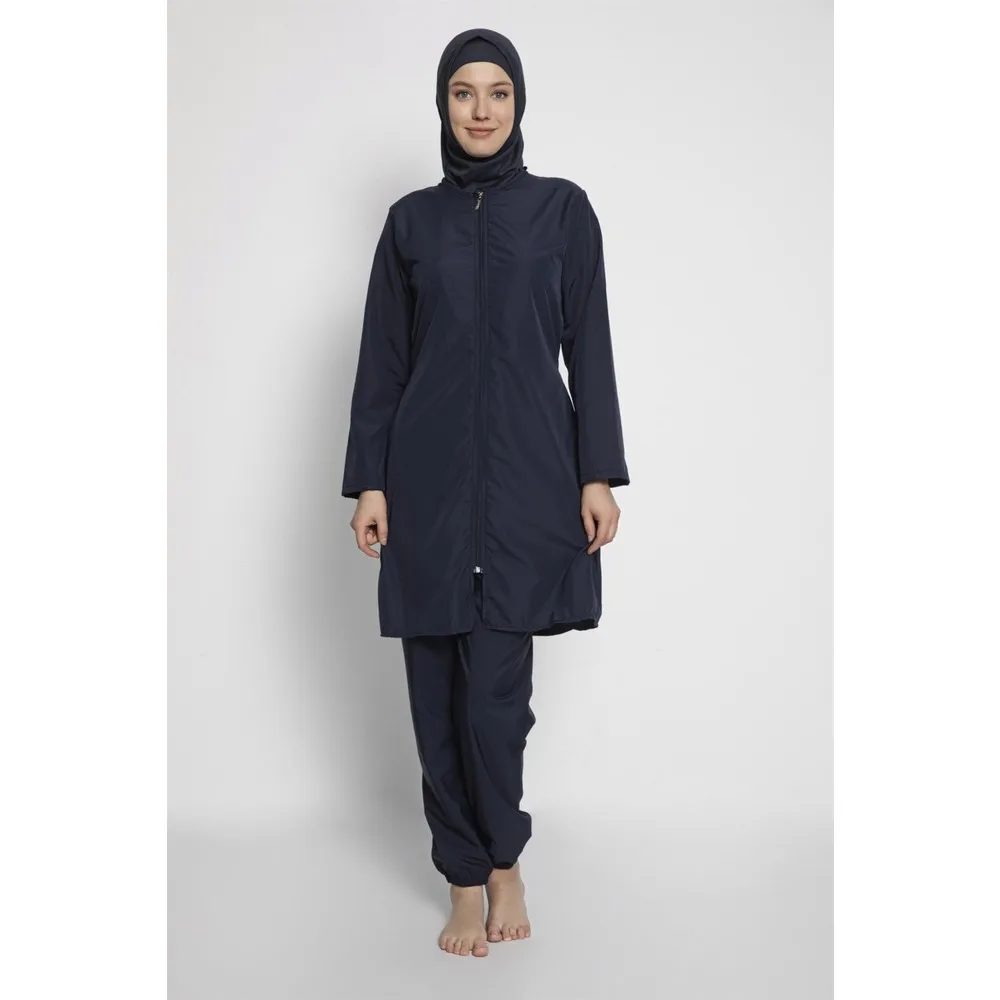 

Muslim Sea Swimwear Haşama Hijab Bikini Women Fully Covered Swimsuit 1984 - Black Made Turkey HBCV00002DOEHT