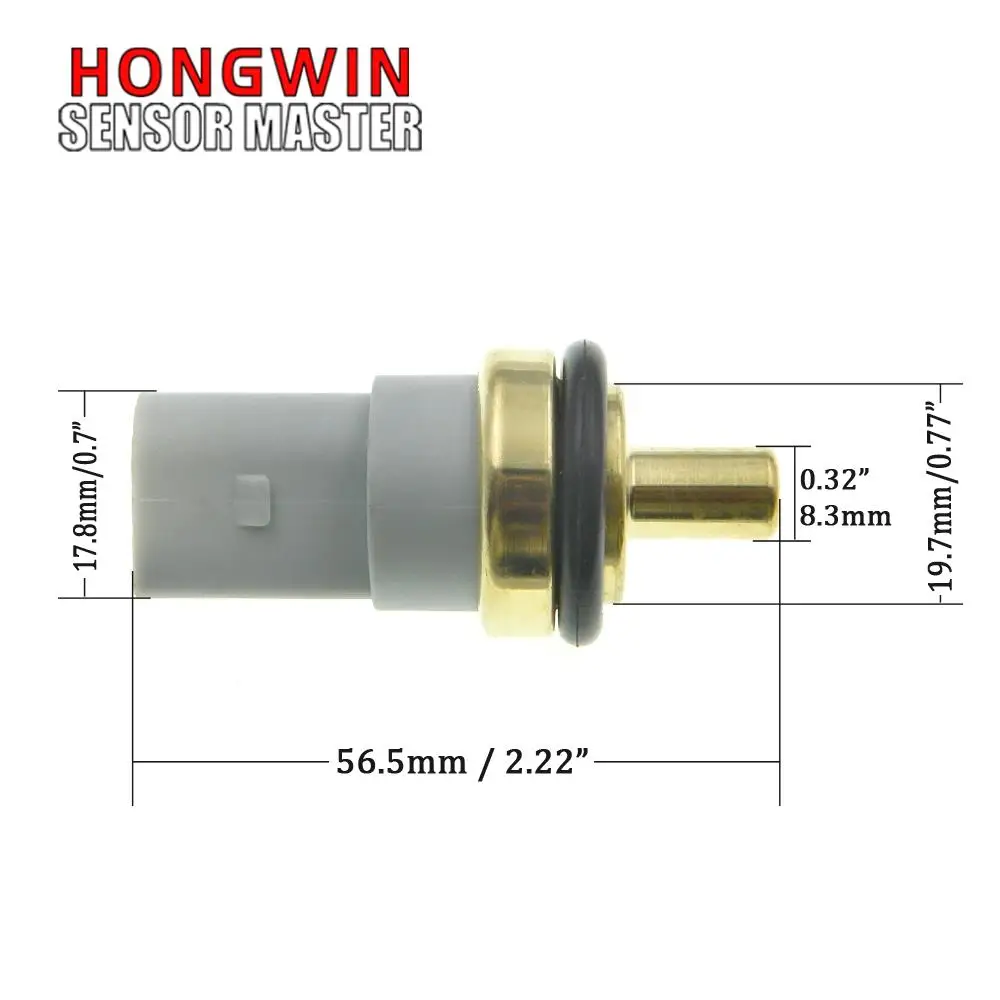 Новый датчик температуры охлаждающей жидкости 06A919501A 95510612500 для Audi A3 A4 A5 A6 Q3 Q5 Q7 VW