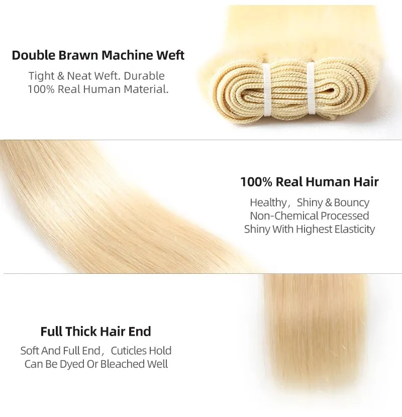 Цветные человеческие волосы органические 613 медовые светлые прямые 100% 50 г