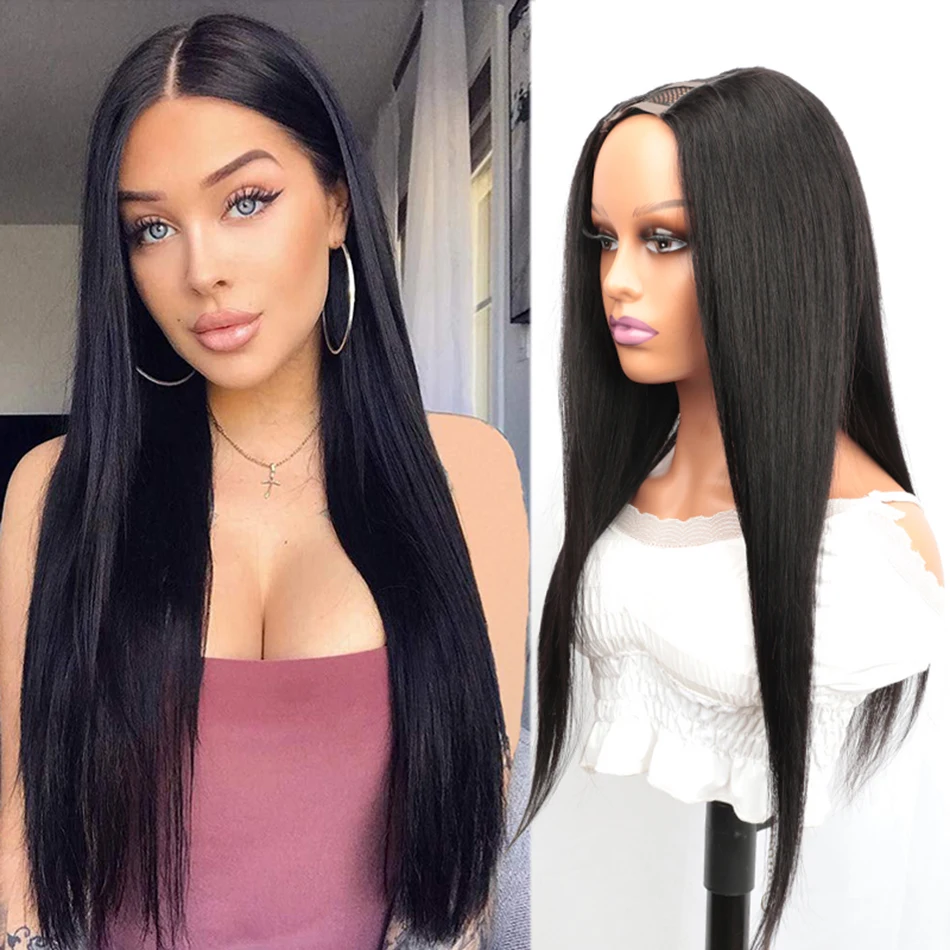 

Парик LOVEVOL прямой U-образной формы на шнуровке спереди, парик из человеческих волос 150% блонд на шнуровке спереди, парик для женщин с U-образной частью на шнуровке