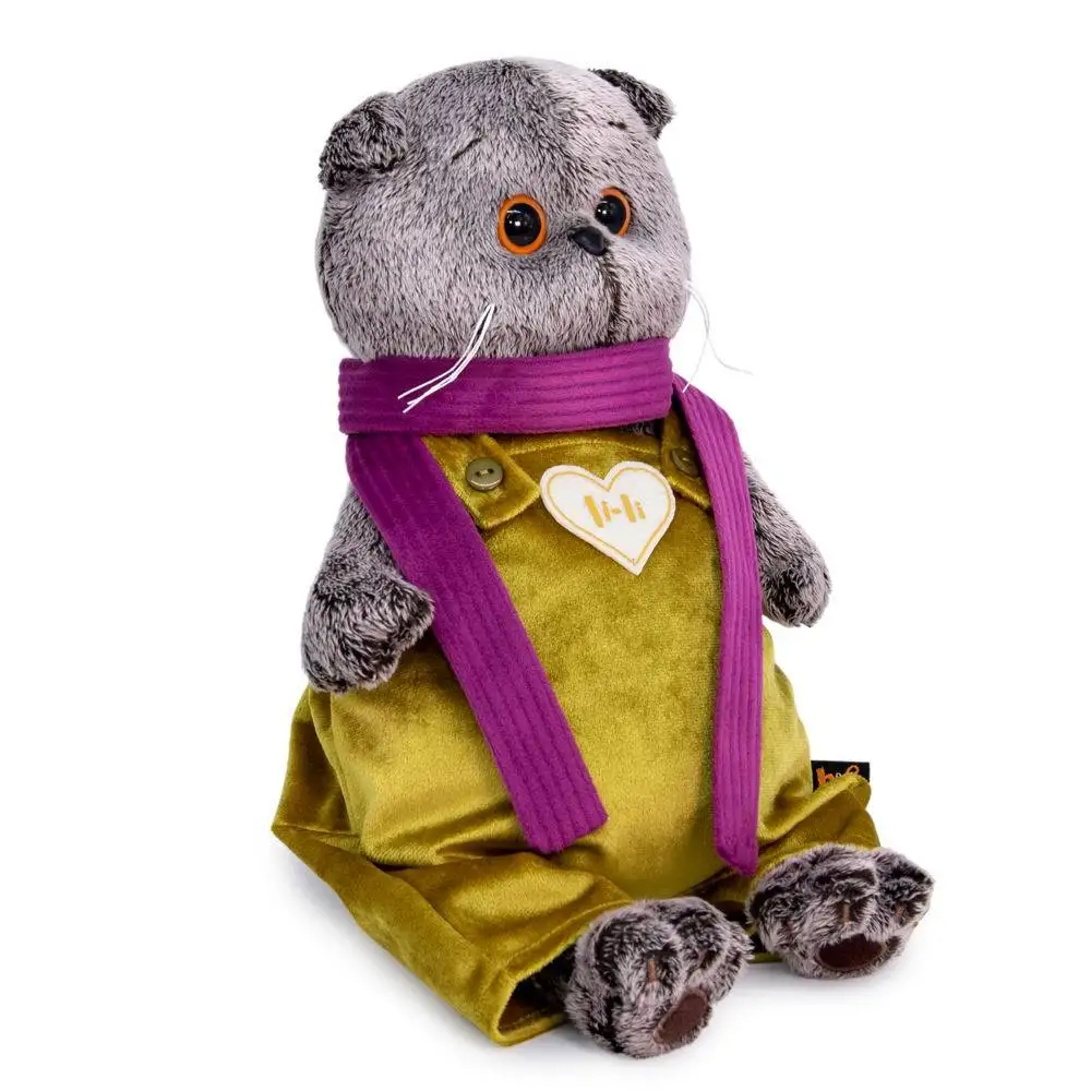 Мягкая игрушка BUDI BASA Кот Басик в бархатном комбинезоне 22 см Ks22-209 - купить по
