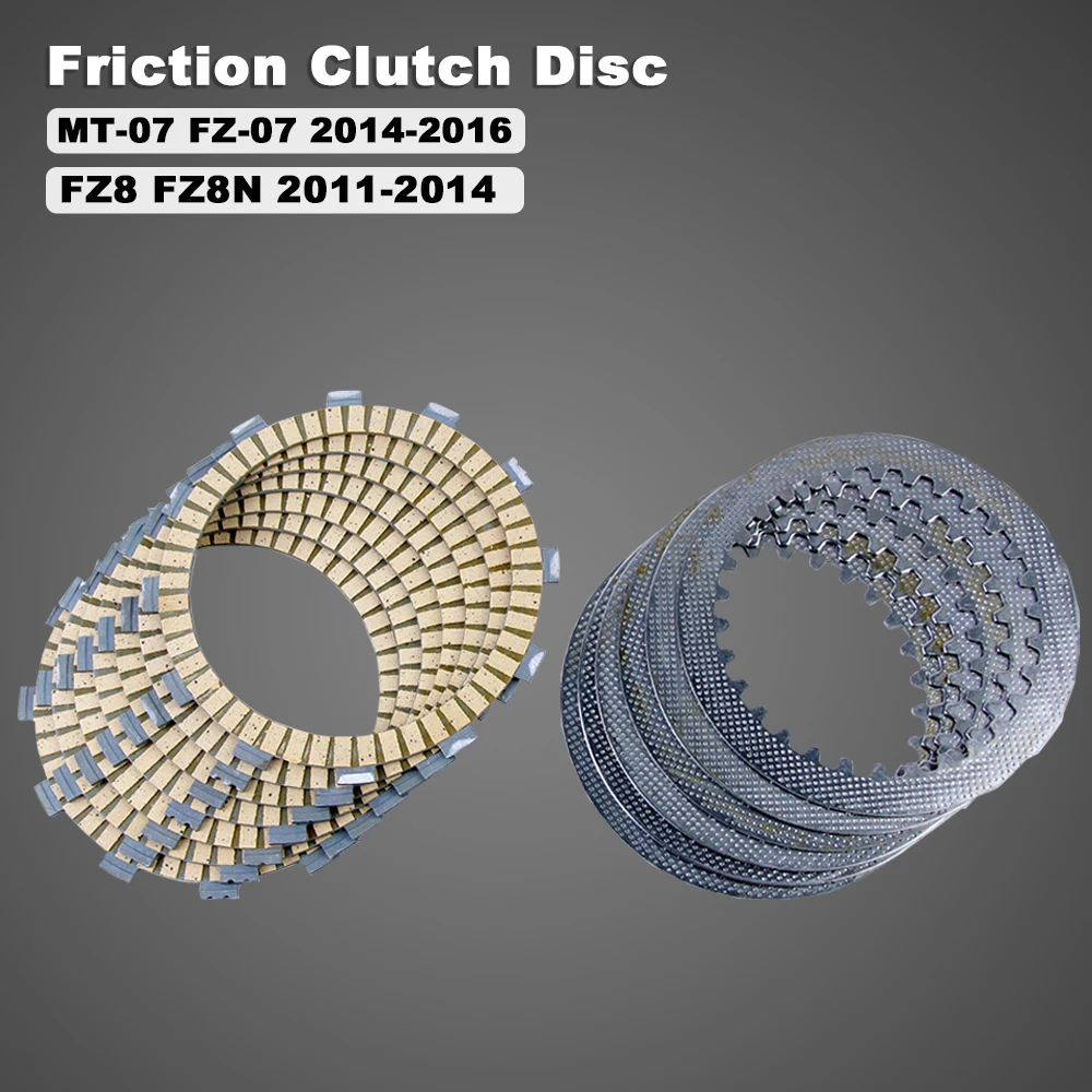 Clutch Friction Disc Plate Kit For Yamaha MT-07 MT07 FZ-07 FZ07 FZ8 FZ8N WR250 YZ250 Vstar XVS650 XVS 650 Motorcycle Accessories
