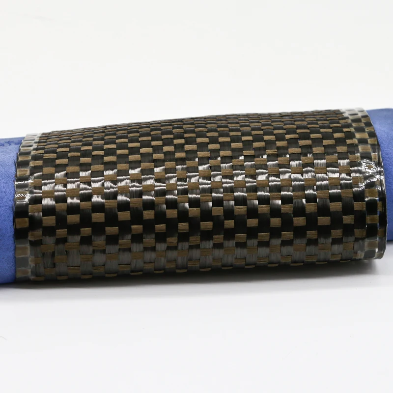 

Kafu 12K Carbon & Basalt Fiber Hybrid Woven Cloth 400g Plain Weave Pattern Composite DIY Auto and Motorcycle Parts Covering