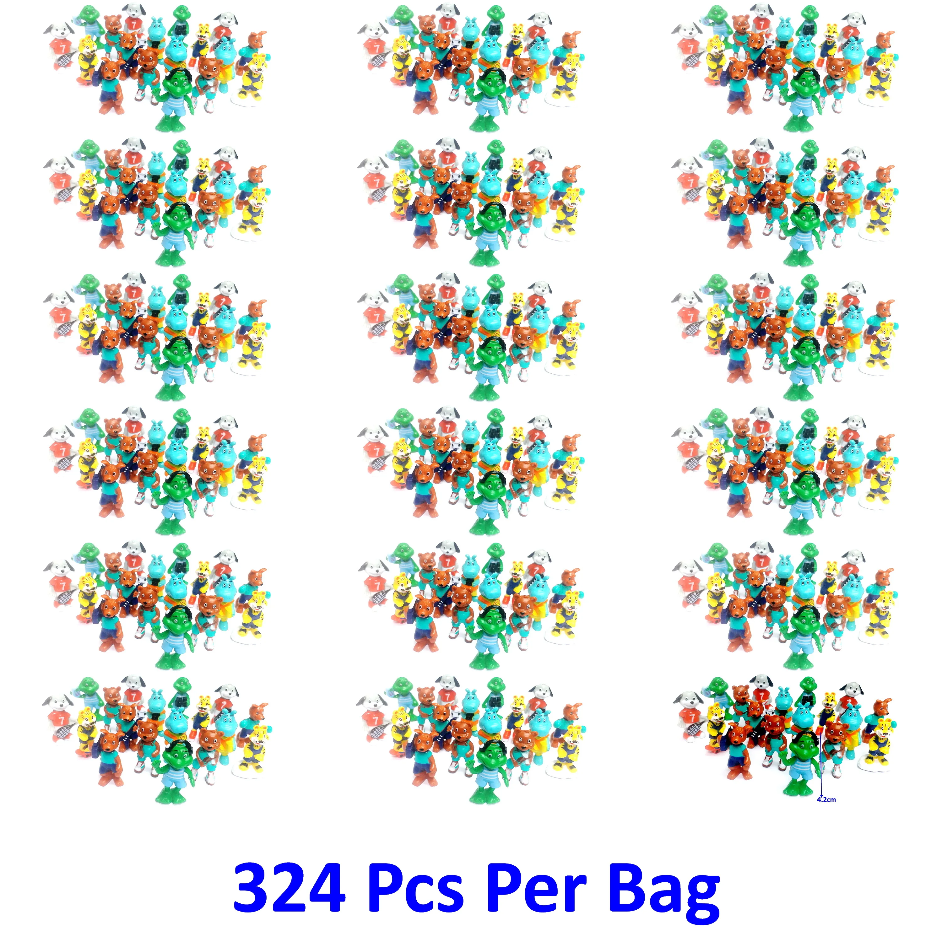 

324 Pcs Animal Figure 4cm Kids Cake Decoration Pinata Birthday Party Favour Boys Cartoon Prize Toys Gifts Vending Novelty