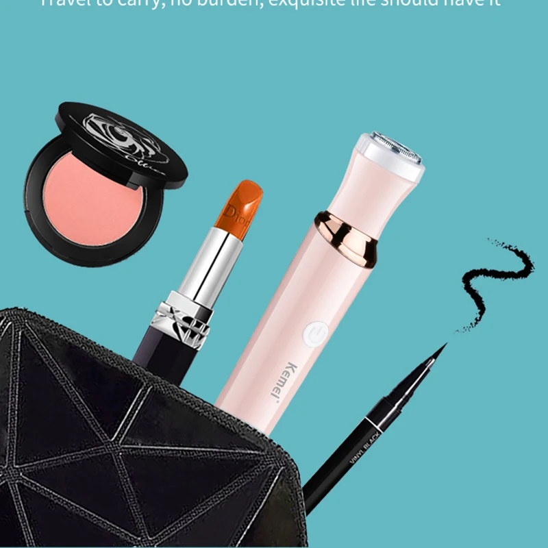 Kemei триммер для удаления волос на лице женщин 3 в 1 бритва бровей перезаряжаемая