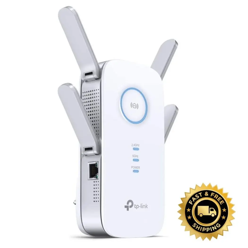 TP-Link AC2600 WiFi Extender RE650 Up to 2600Mbps Dual Band WiFi Range Extender Gigabit Port Internet Booster Repeater Access P.