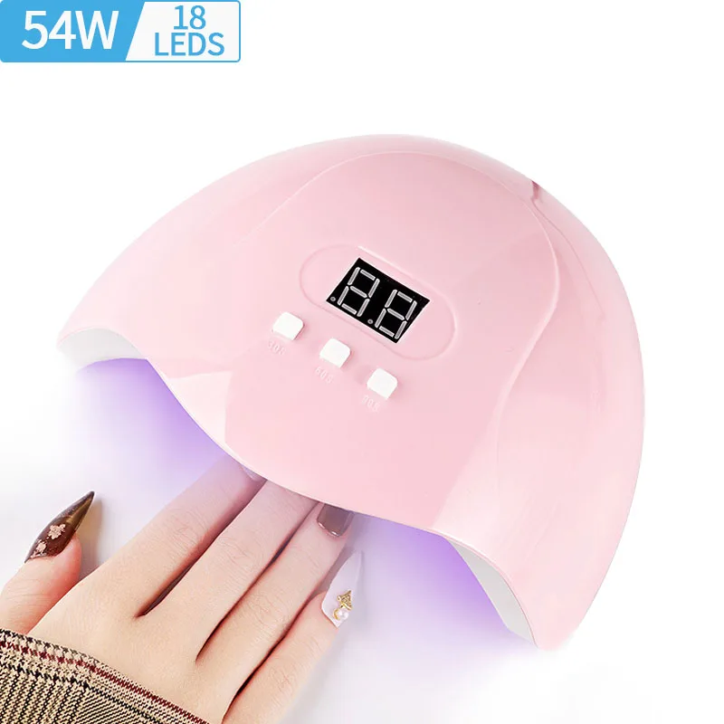 

LINMANDA Fairshaped 18 UV LEDs Gel Nail Polish Dryer Lamp 54W Nail Phototherapy Machine Professional Manicure Tool Equipment