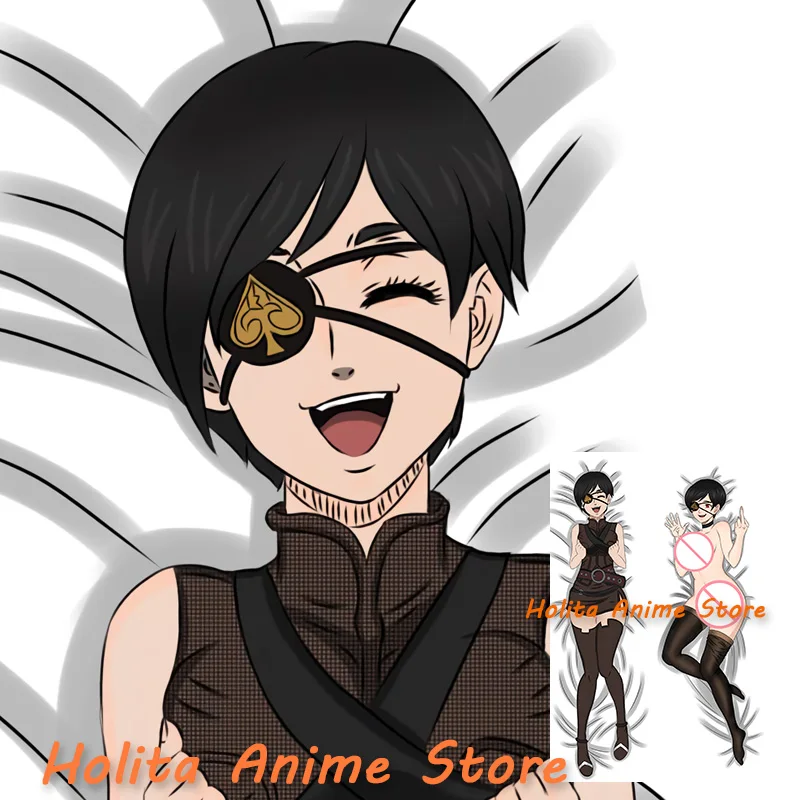 

Двусторонняя наволочка для подушки Dakimakura с аниме ваника зографтом (чёрный клевер)