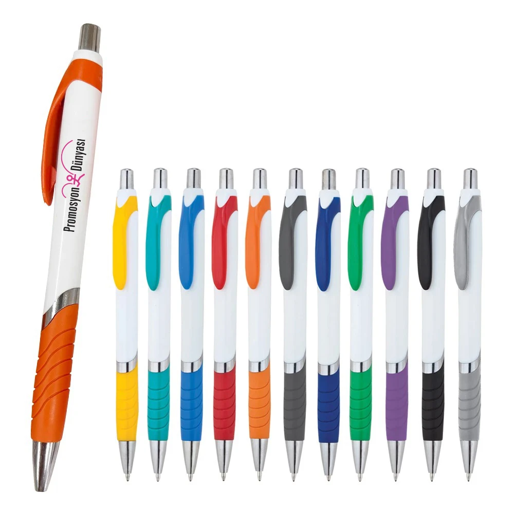 FREE SHIPPING. 100 pcs promotional pens with logo printed on one side. Corporate promotion.