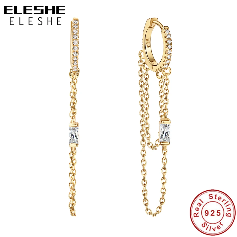 Женские серьги-кольца из серебра 925 пробы с фианитом