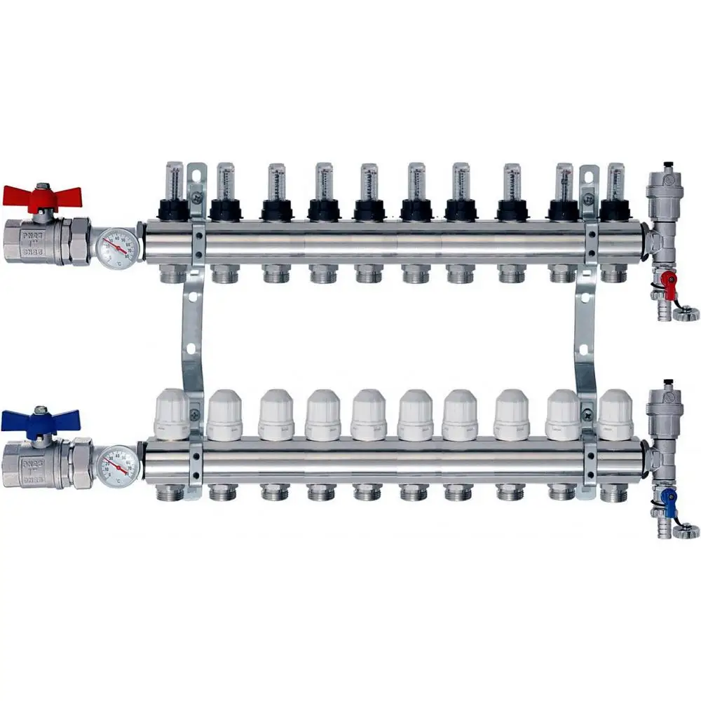 Коллектор на 1 контур. Коллекторная группа для тёплого пола на 8. Коллекторная группа для теплого пола 3 выходов с термоголовками. Коллектор отопительный на 6 контуров тим. Коллекторная группа с расходомерами vier + узел коллекторный кольцевой.