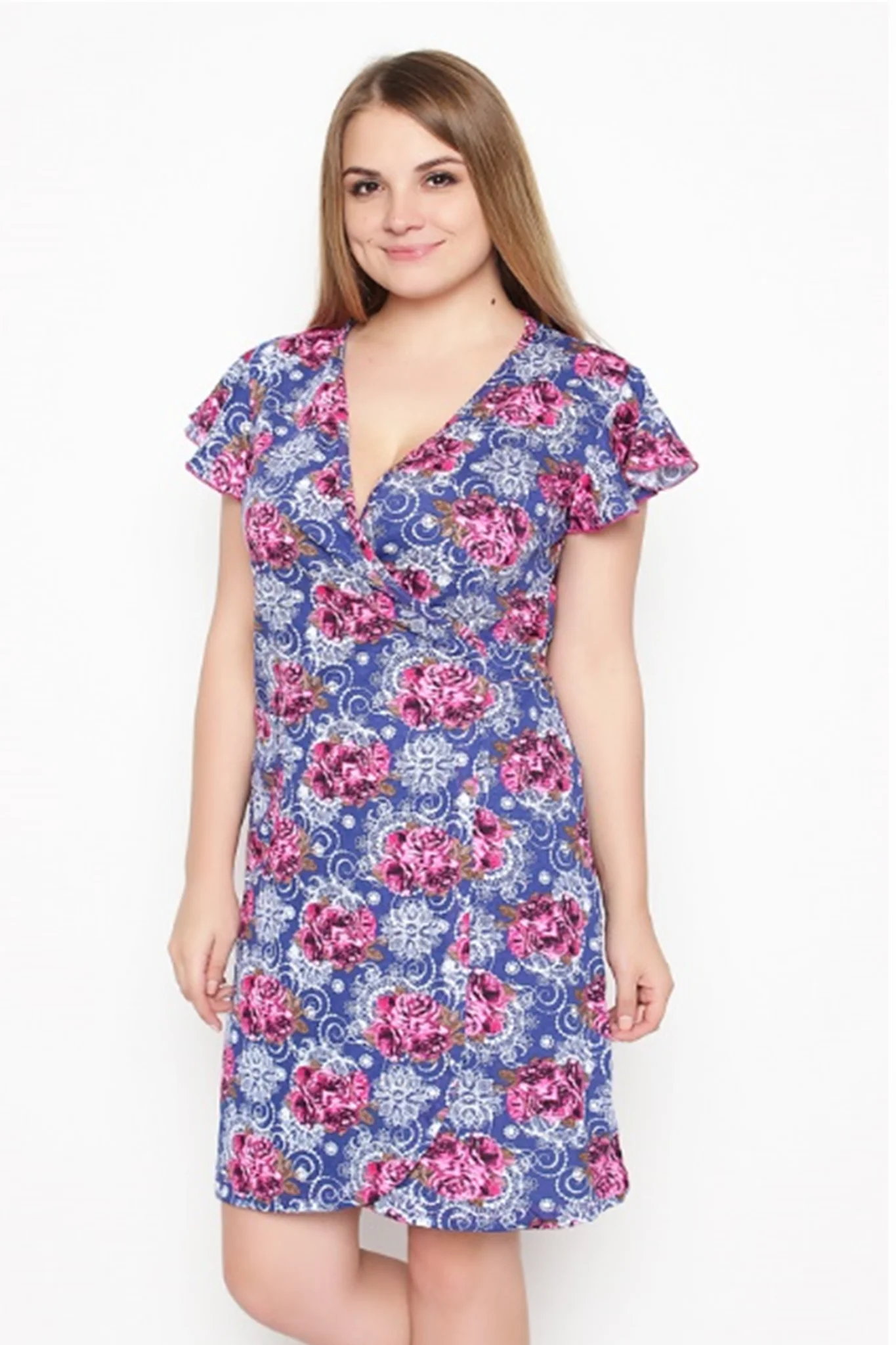 047RED Халат трикотажный (46)