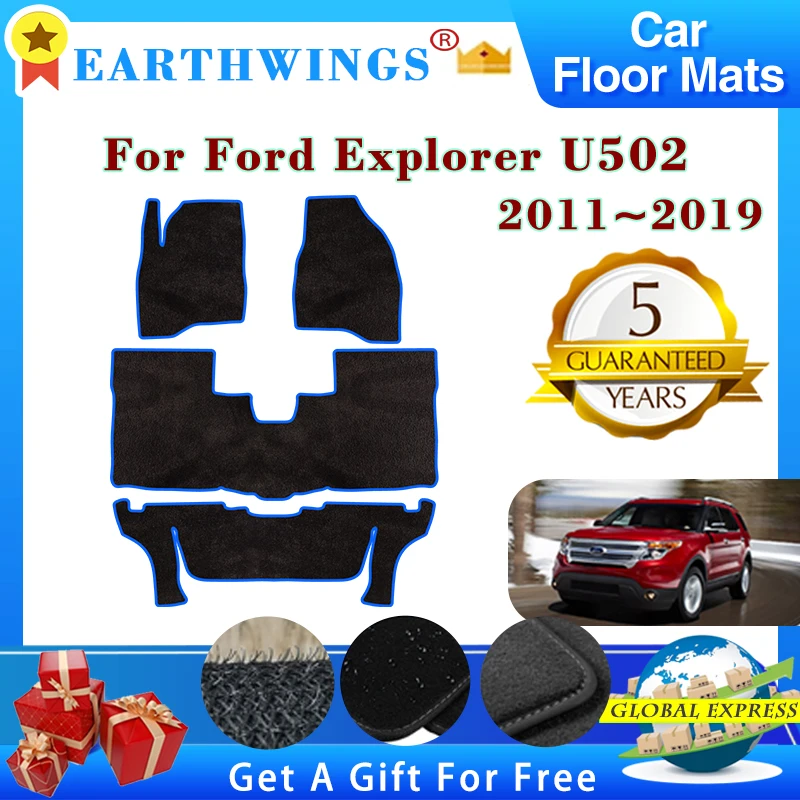 Автомобильные коврики для Ford Explorer U502 2011 ~ 2019 классические на семь сидений ног