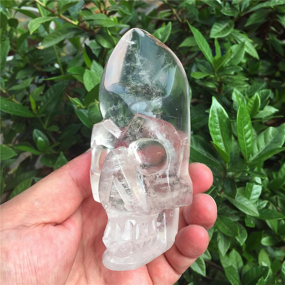 Natural Skull Quartz Crystals Religious Decoration Masion Wicca Witchcraft Supplies Cranium Meditation Chakra Reiki Healing