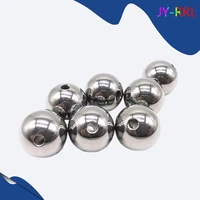 1pcs 14mm 60mm stainless steel ball through mail eye loose bead diy accessories perforation drilling solid steel ball