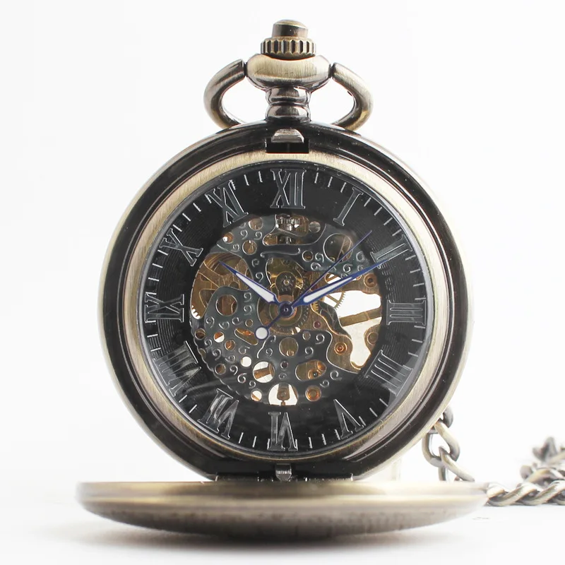 Hand Wind Casual Fashion Men Women Pocket Watches Mechanical Unisex Vintage Steampunk Pocket&Fob Chain Watches
